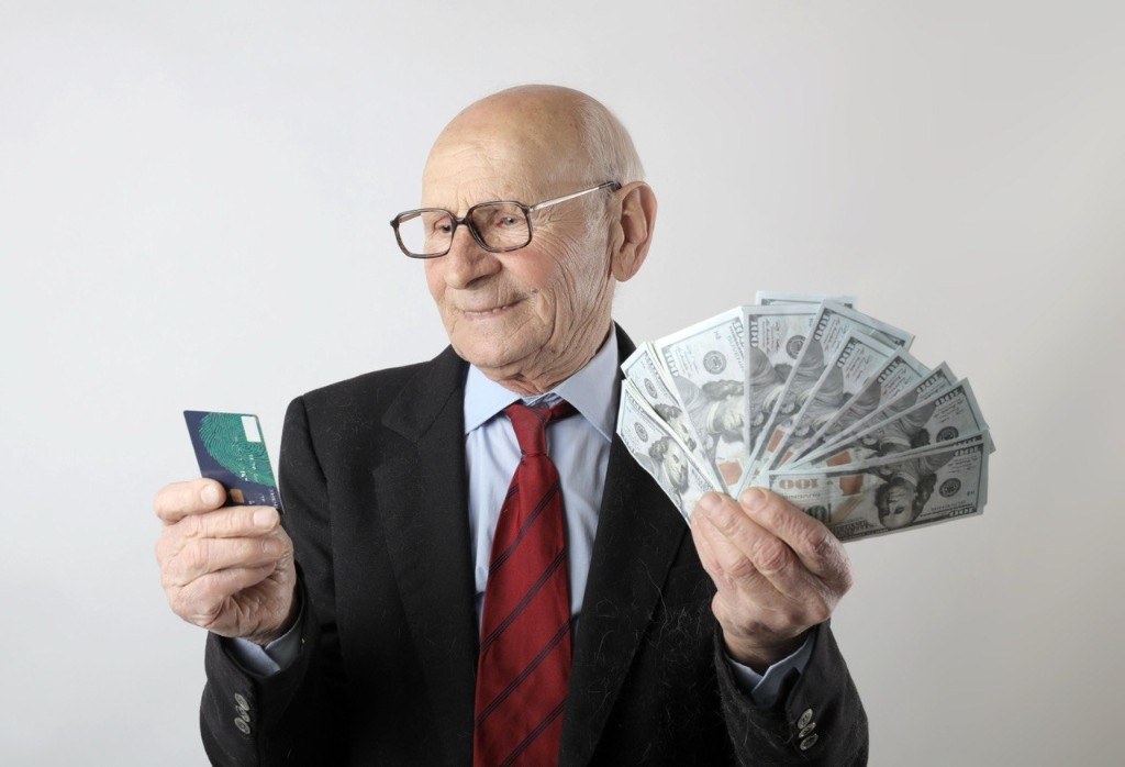 Business professional reviewing finances and payment options